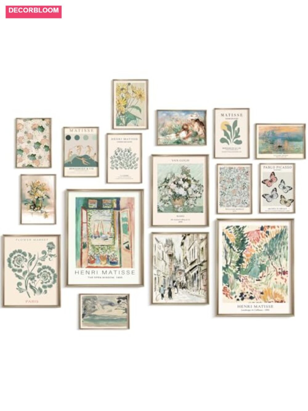 16pcs Vintage Wall Art Set Henri Matisse Abstract Posters Gallery Wall Decor - Picture 1 of 6